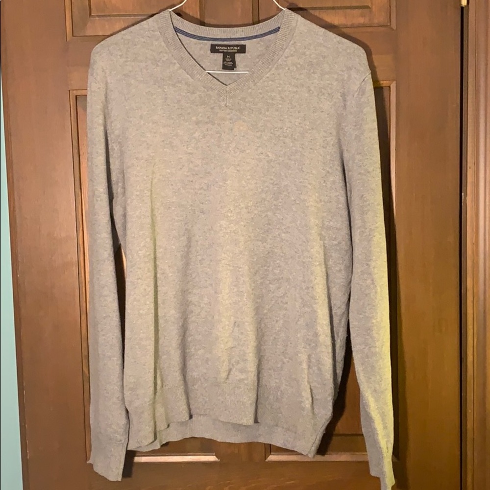 Banana Republic cotton/cashmere v-neck sweater.